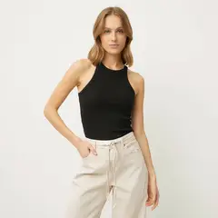 VERO MODA - Polera Lisa sin Mangas Algodón Mujer