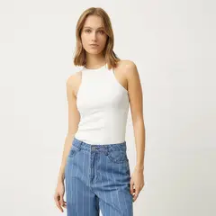 VERO MODA - Polera Lisa sin Mangas Algodón Mujer