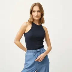 VERO MODA - Polera Lisa sin Mangas Algodón Mujer