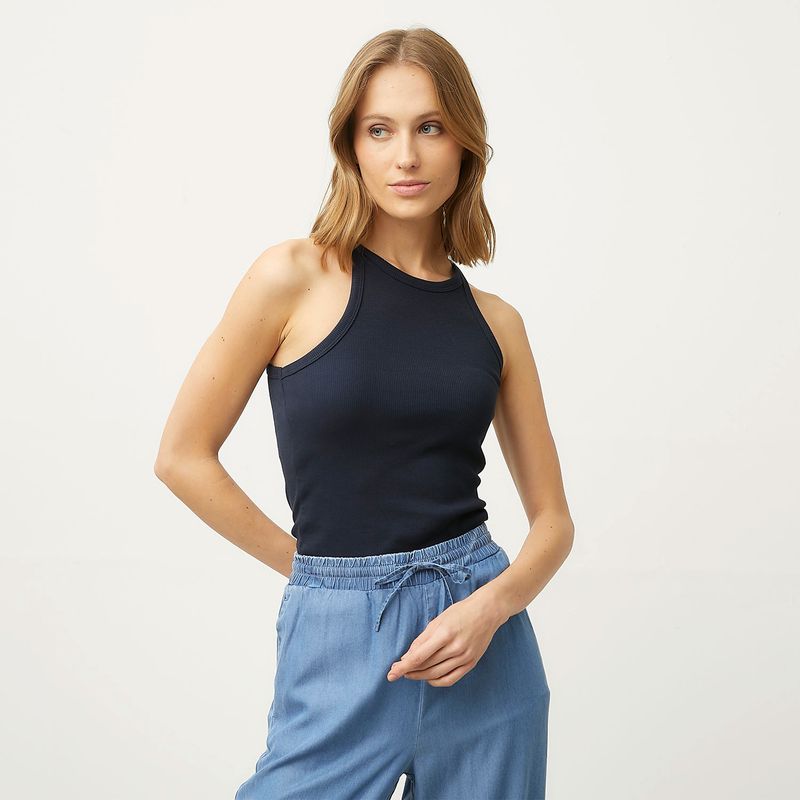 VERO MODA - Polera Lisa sin Mangas Algodón Mujer Vero Moda