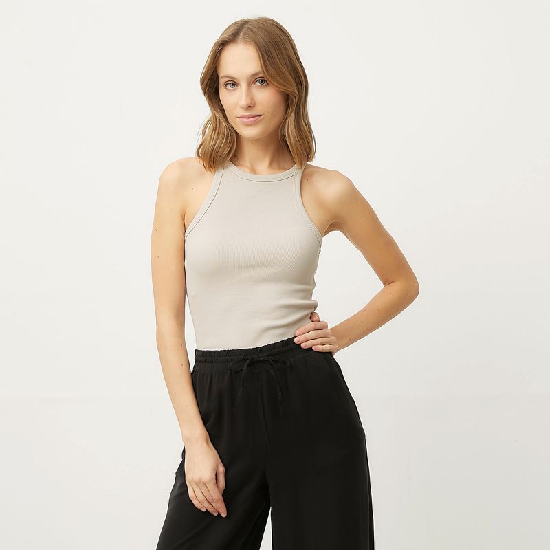 VERO MODA - Polera Lisa sin Mangas Algodón Mujer Vero Moda