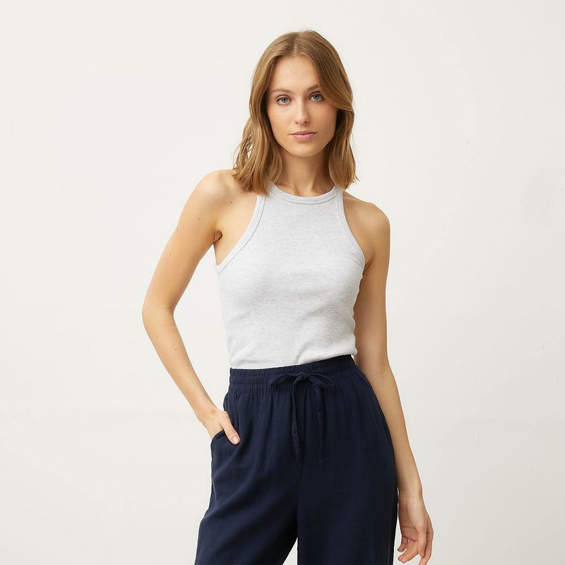 VERO MODA - Polera Lisa sin Mangas Algodón Mujer Vero Moda
