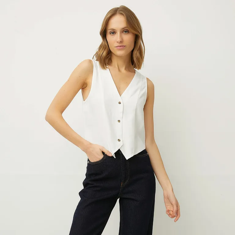 Vest Lino Mujer