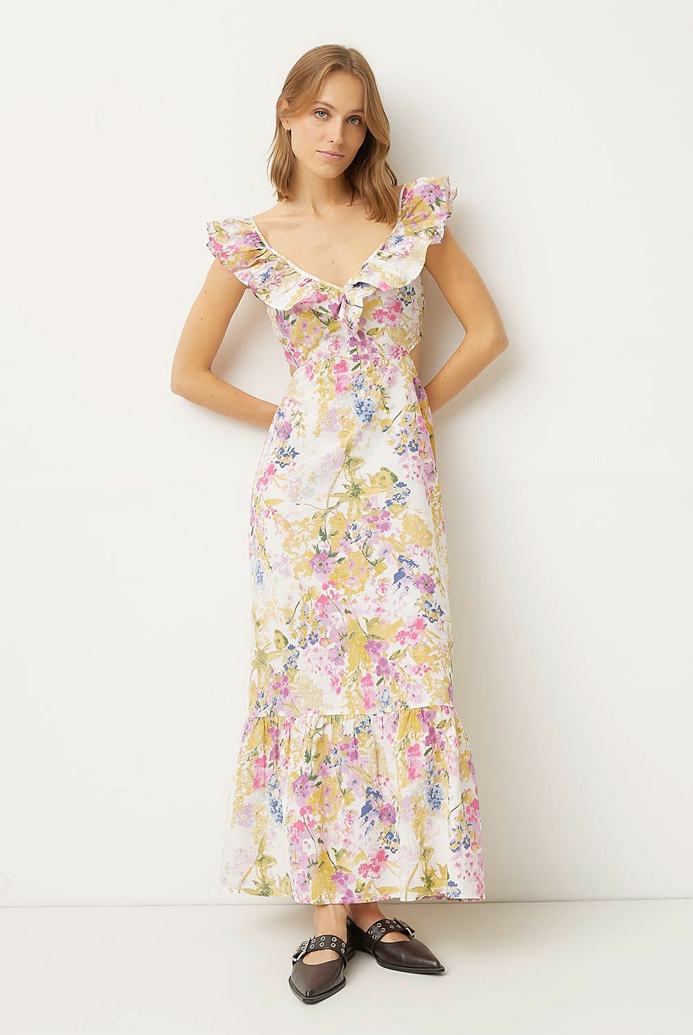 VERO MODA - Vestido Largo 100% Algodón Mujer Vero Moda