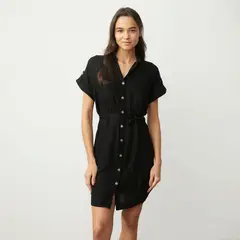VERO MODA - Vestido Largo Botones Mujer