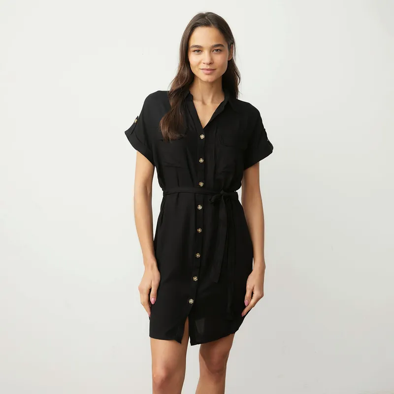 VERO MODA - Vestido Largo Botones  Mujer Vero Moda