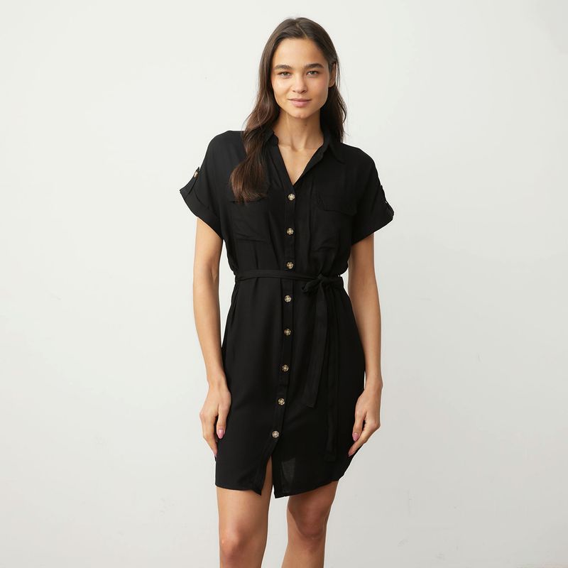 VERO MODA - Vestido Largo Botones  Mujer Vero Moda