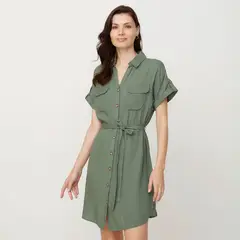 VERO MODA - Vestido Largo Botones Mujer