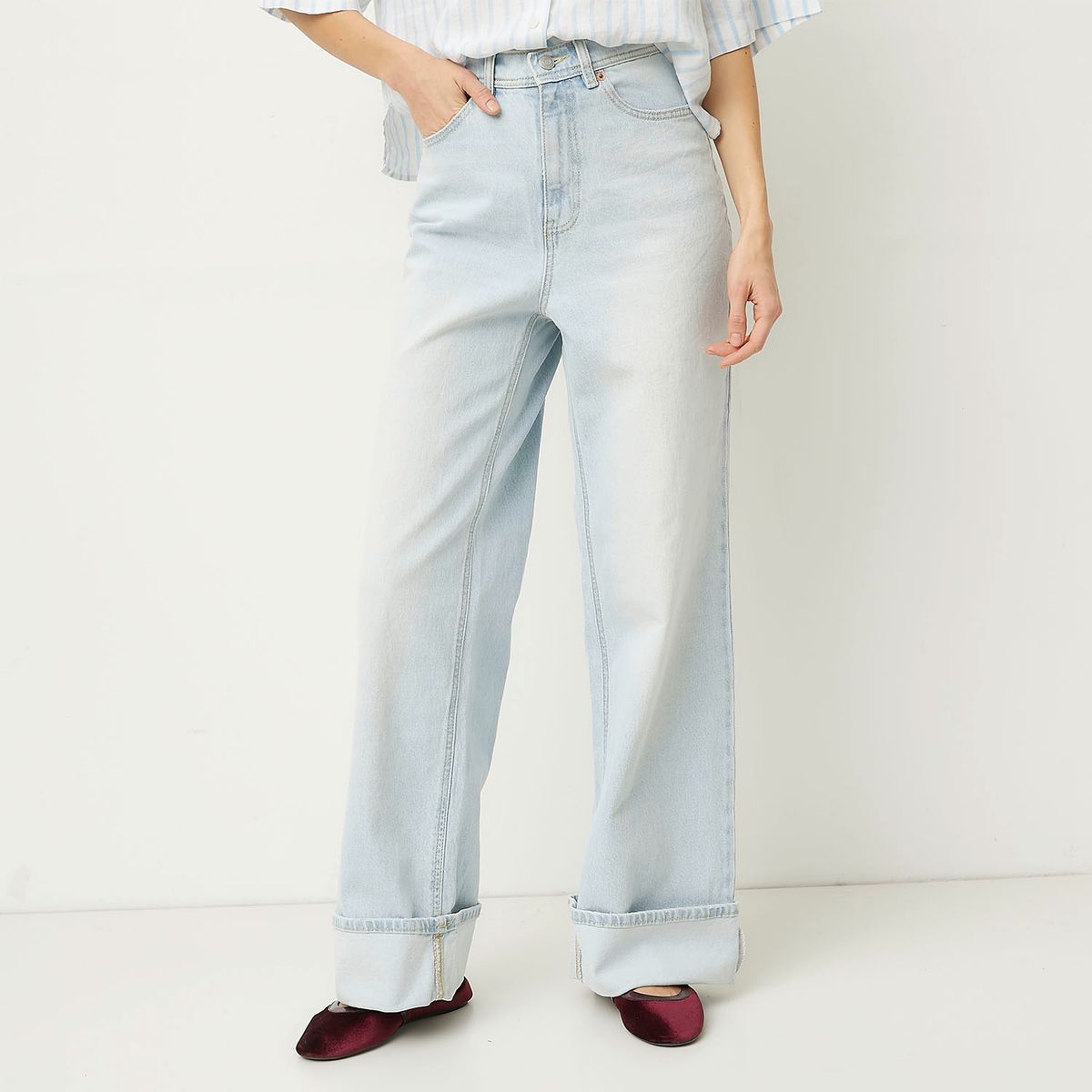 VERO MODA - Pantalón Straight Tiro Alto Mujer Vero Moda