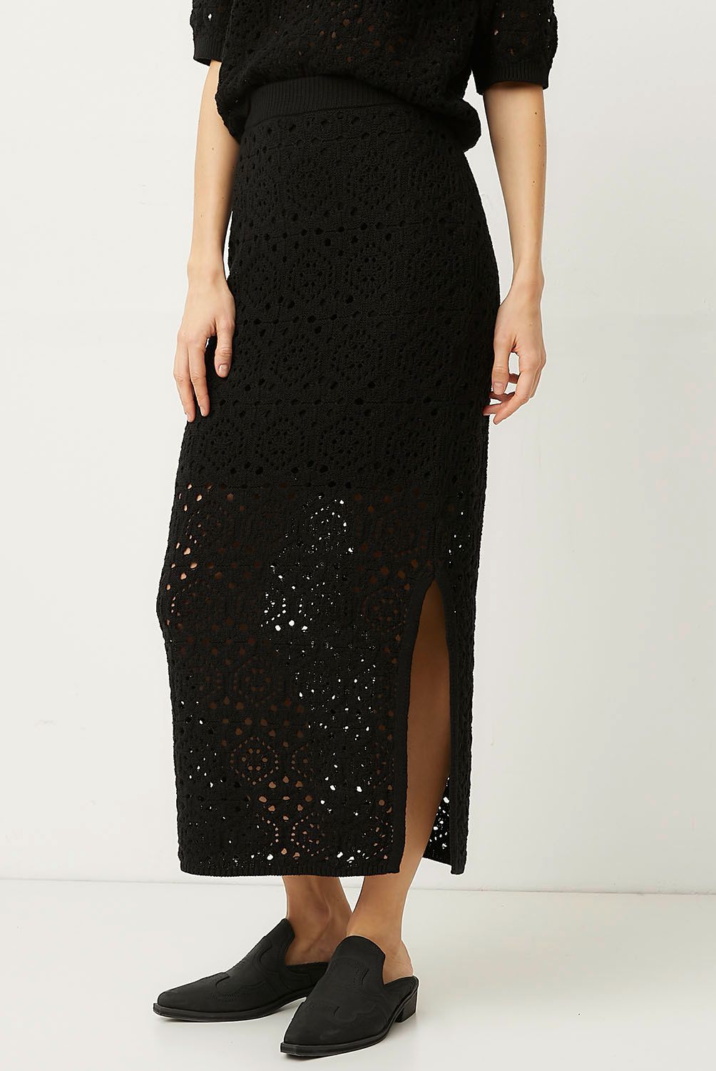 VERO MODA - Falda Larga Crochet 100% Algodón Mujer Vero Moda