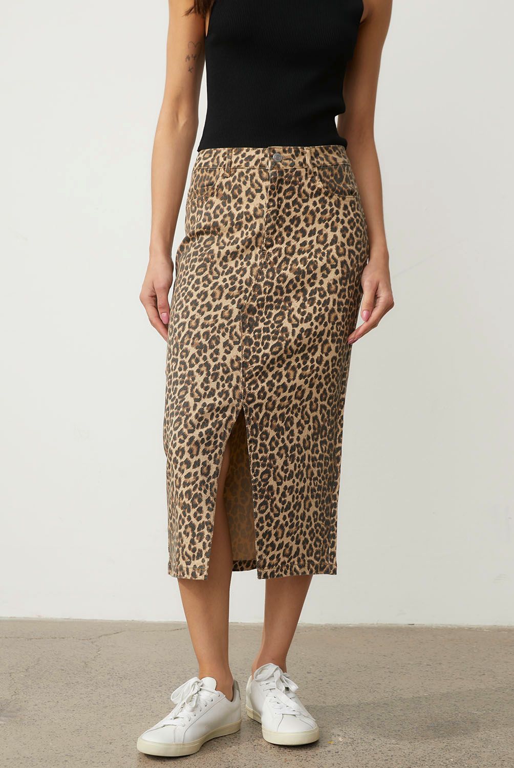 VERO MODA - Falda Midi Estampada Algodón Mujer Vero Moda