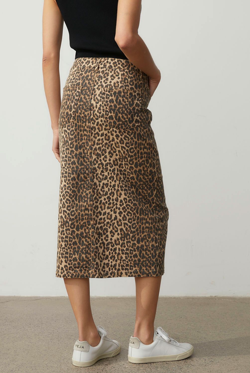 VERO MODA - Falda Midi Estampada Algodón Mujer Vero Moda