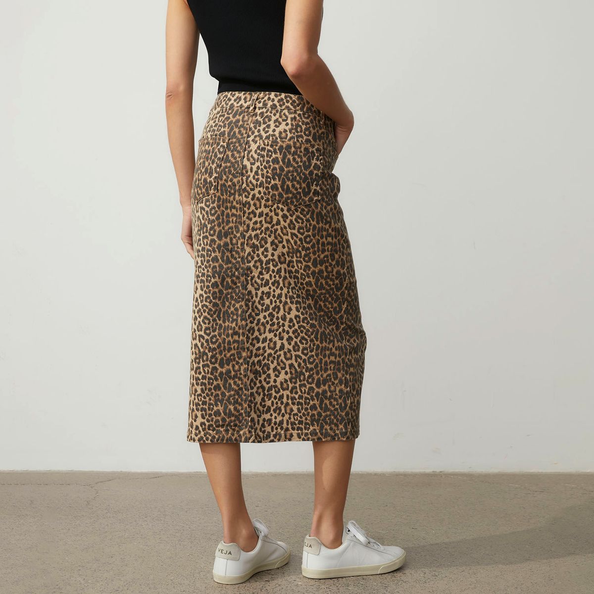 VERO MODA - Falda Midi Estampada Algodón Mujer Vero Moda