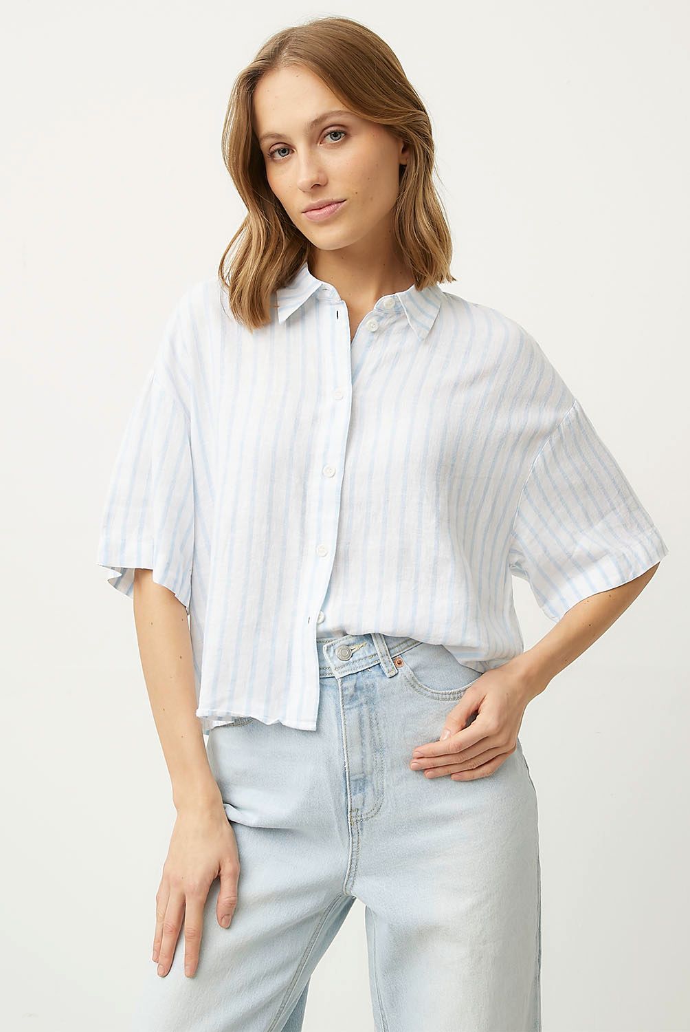VERO MODA - Blusa Lino Mujer Vero Moda