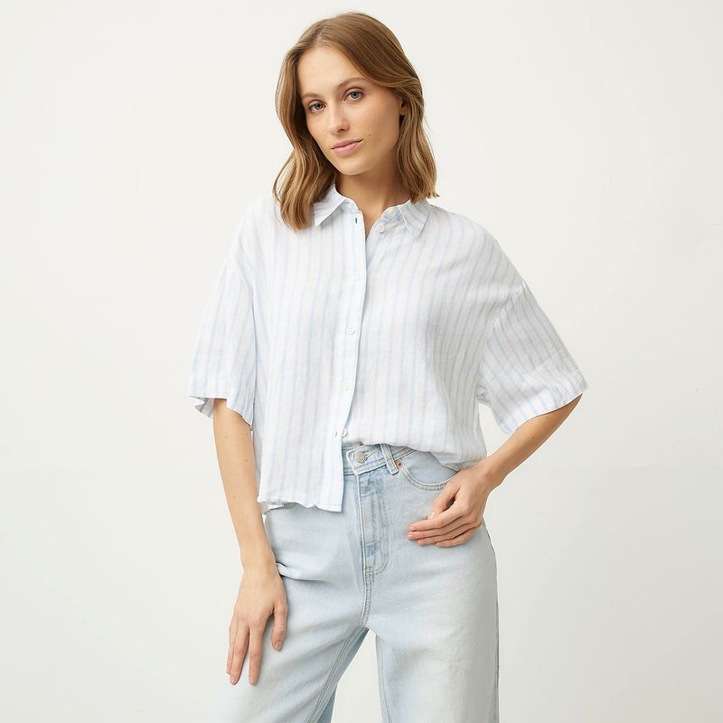 VERO MODA - Blusa Lino Mujer Vero Moda