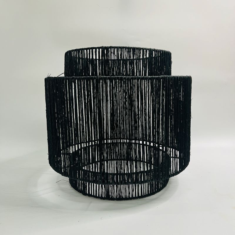 DISEÑO 3 - Lámpara Colgar 3P Yute Negra Diseño 3