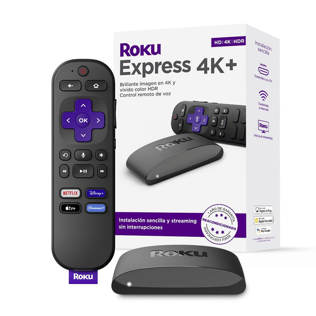 ROKU - Express 4K+ Refac C/Voice Control