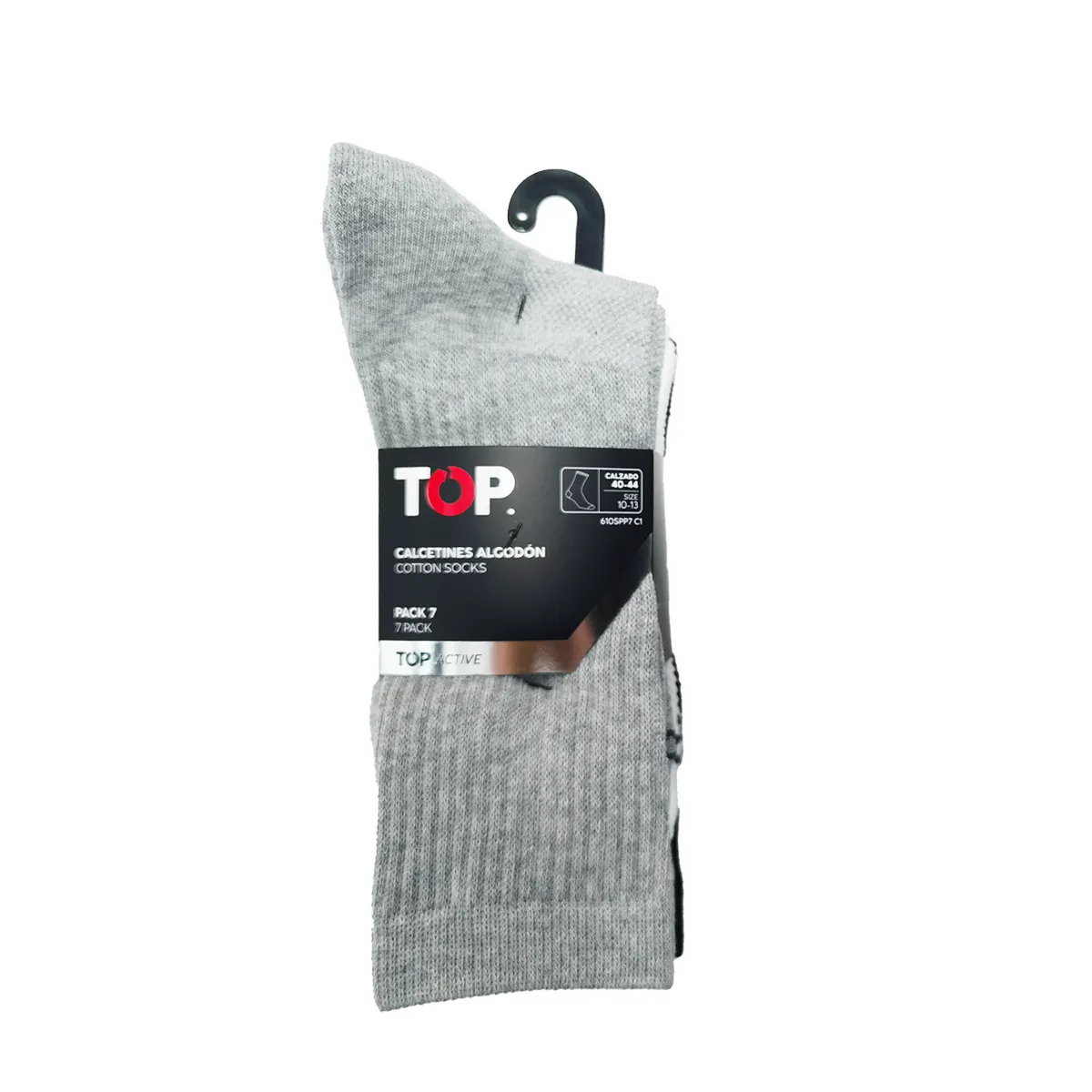 TOP - Pack De 7 Calcetines Deportivo Largos Algodón Top