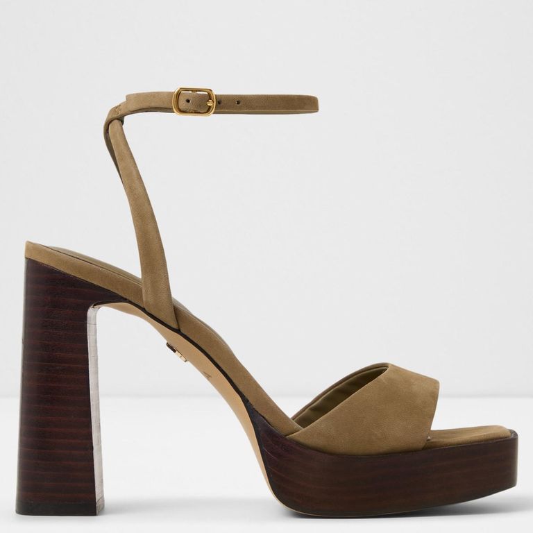 ALDO Lothon Sandalia Mujer Cuero Verde