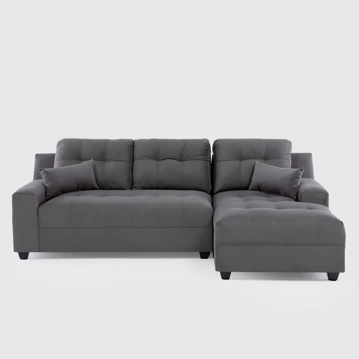 DECO CLASS - Seccional Dubai Xs Derecho Velvet Gris Deco Class