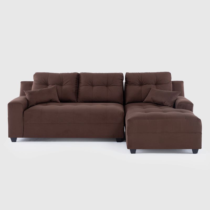 DECO CLASS - Seccional Dubai Xs Derecho Velvet Gris Deco Class