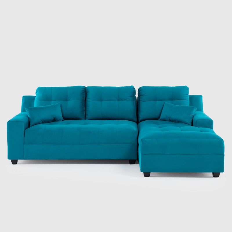 DECO CLASS - Seccional Dubai Xs Derecho Velvet Gris Deco Class