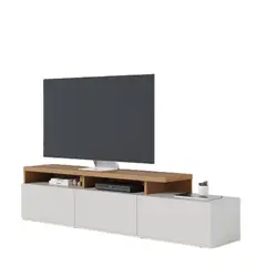 DI PORETTI - Rack Logan 70" 3 Puertas Blanco