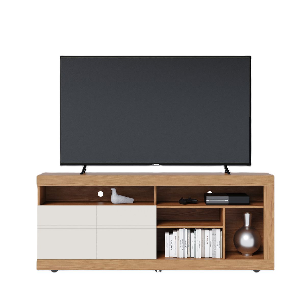 DI PORETTI - Rack Inaja 65" 2 Puertas Blanco Di Poretti