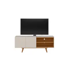 DI PORETTI - Rack Aldan 55" 2 Puertas Blanco