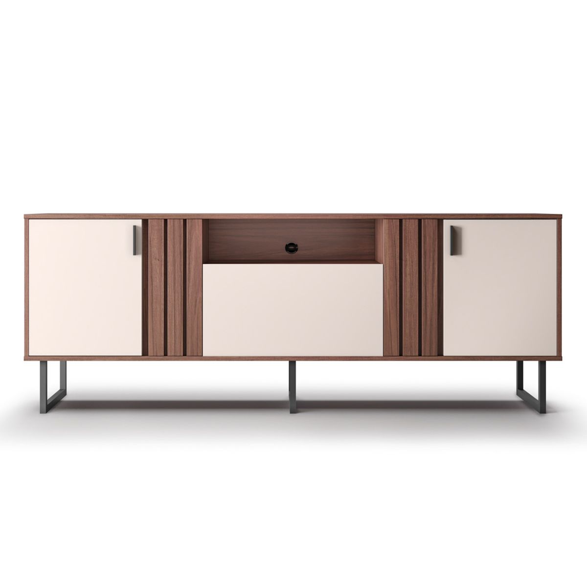 DI PORETTI - Rack Jurua 70" 3 Puertas Café Oscuro Di Poretti