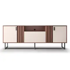 DI PORETTI - Rack Jurua 70" 3 Puertas Café Oscuro