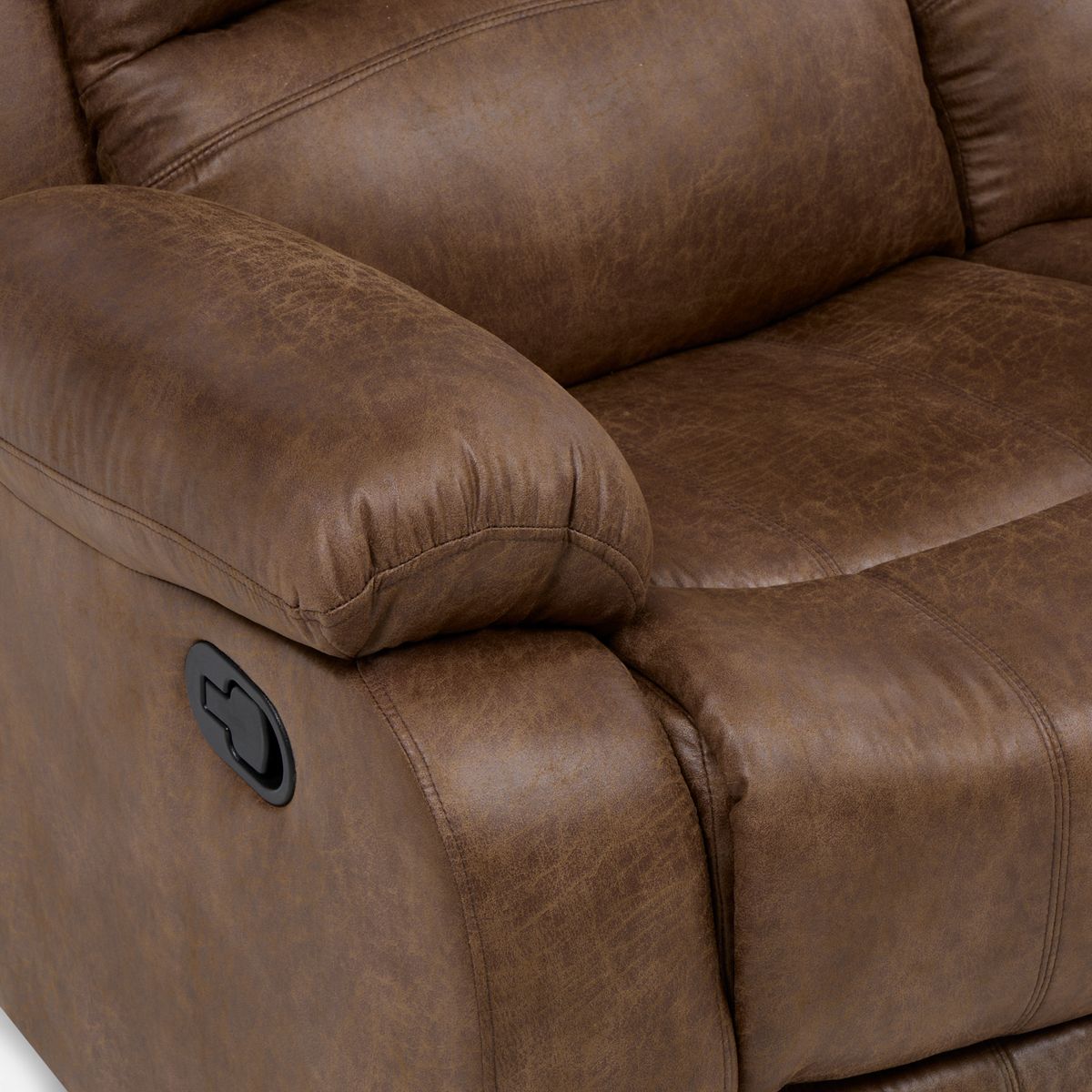 ROSEN - Sofá Reclinable 2 Cuerpos Umbria Tela Tabaco Rosen