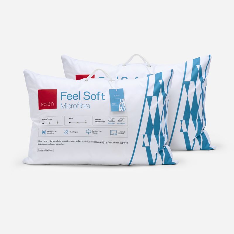 ROSEN - Set 2 Almohadas Soft Microfibra 50X70 Cm Rosen