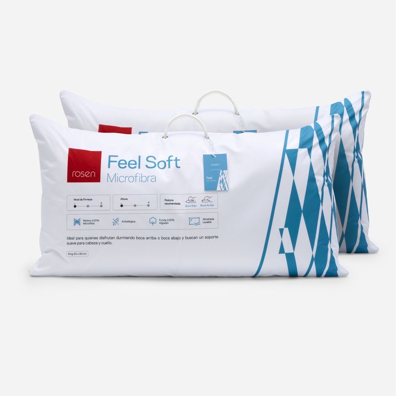 ROSEN - Set 2 Almohadas Soft Microfibra 50X90 Cm Rosen
