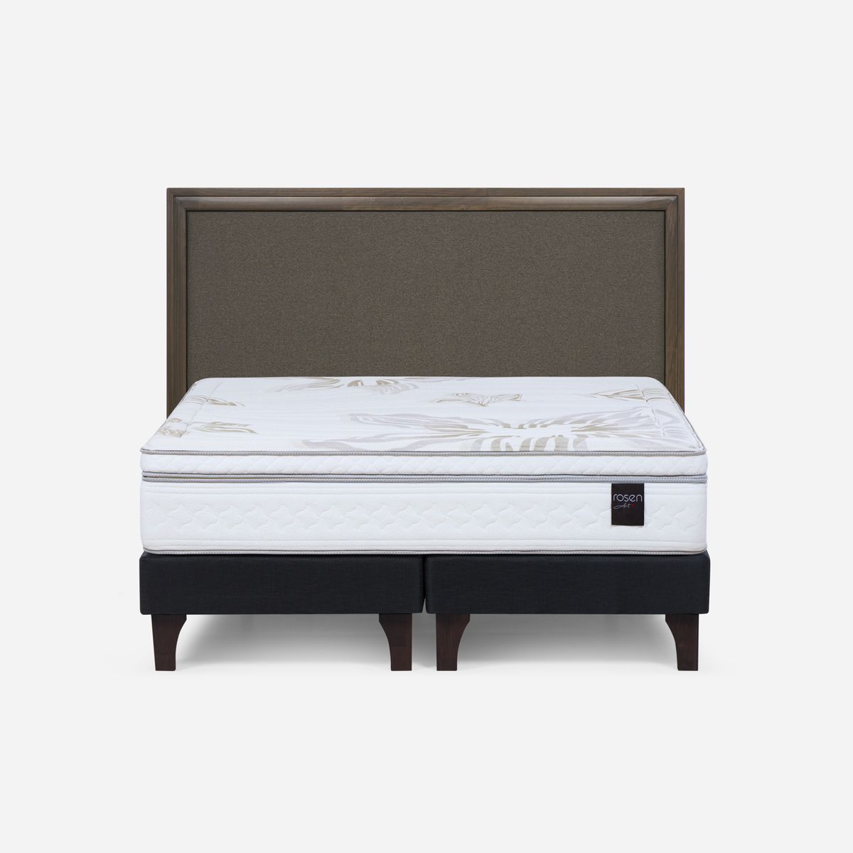 ROSEN - Cama Europea Art 4 2 Plazas x 2.00mt Base Dividida + Respaldo Rosen