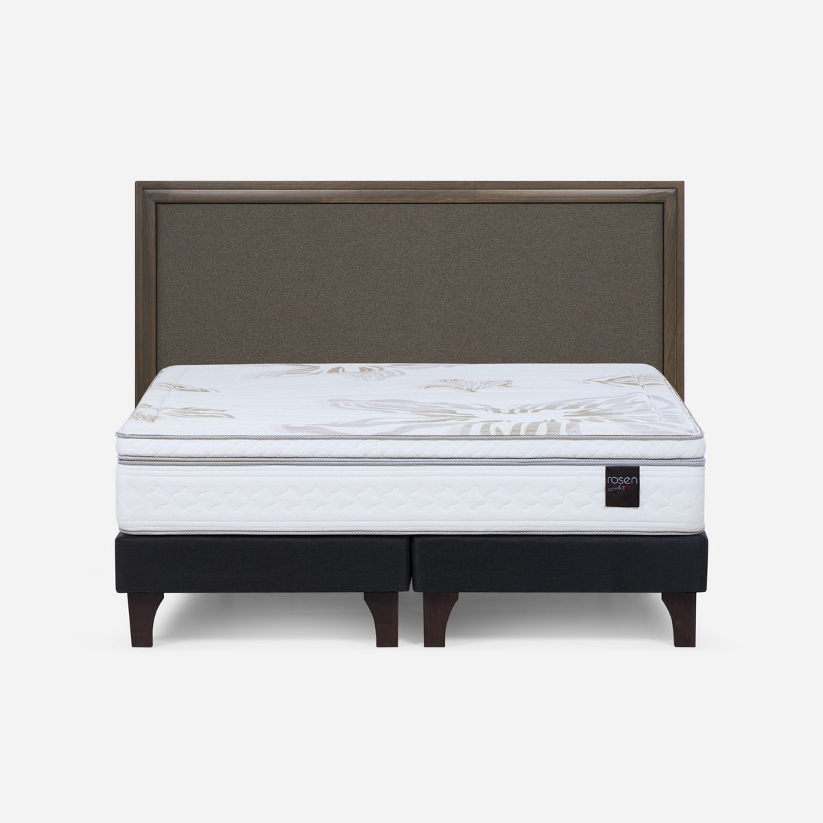 ROSEN - Cama Europea Art 4 King x 2.00mt Base Dividida + Respaldo Rosen