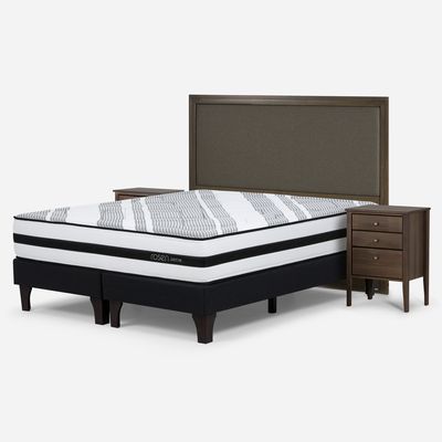 Imagen 2 del producto Cama Europea Driven 2 Plazas Base Dividida 150 X 200 Cm + Muebles Nolita