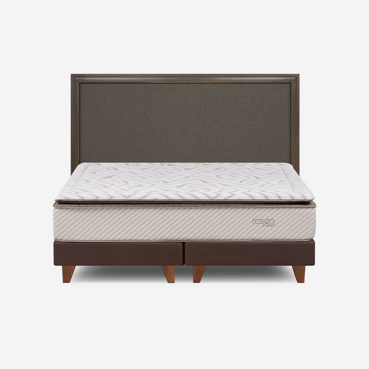 ROSEN - Cama Europea Nest King x 2.00mt Base Dividida + Respaldo Rosen