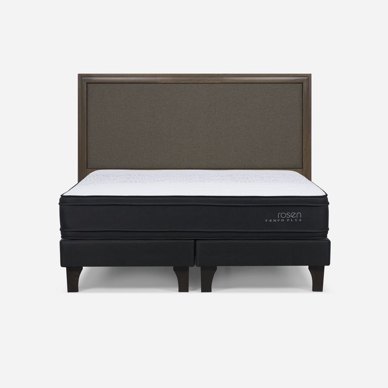 Cama Europea Tempo Plus King x 2.00mt Base Dividida + Respaldo