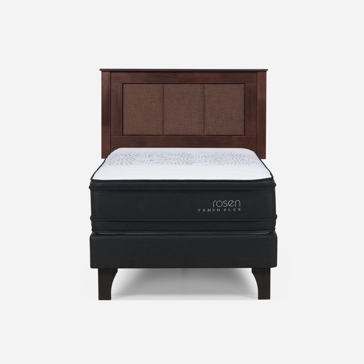 ROSEN - Cama Europea Tempo Plus 1.5 Plazas x 2.00mt  + Respaldo Rosen