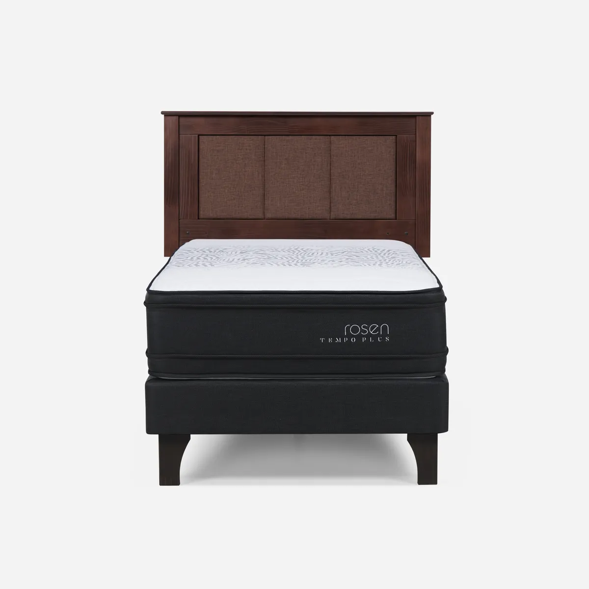 ROSEN - Cama Europea Tempo Plus 1.5 Plazas x 2.00mt  + Respaldo Rosen