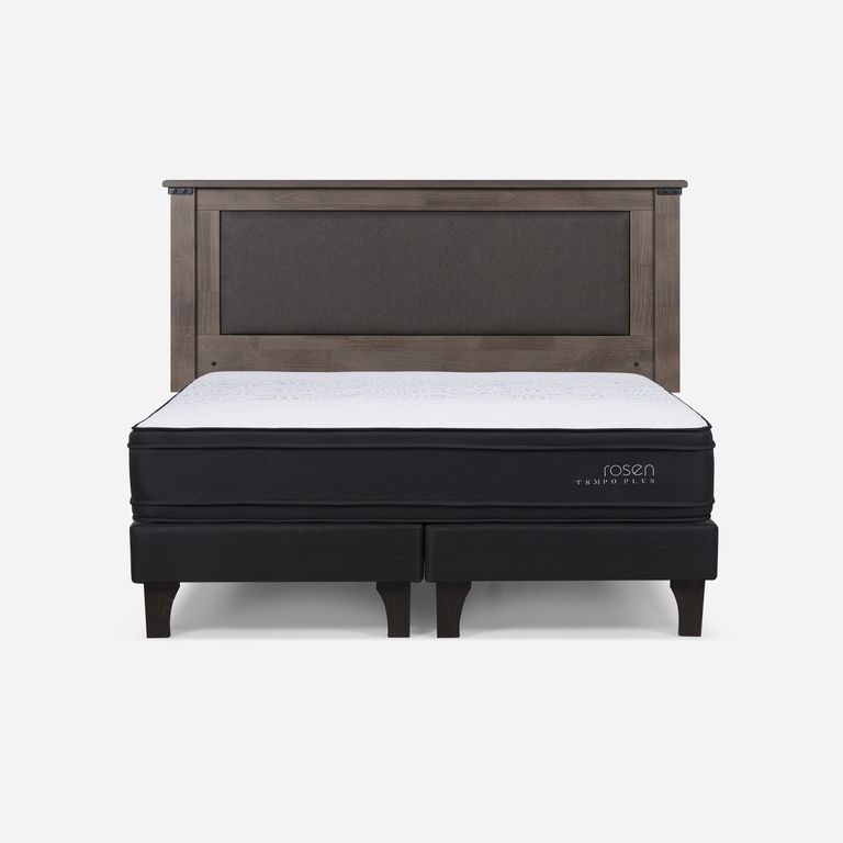 Cama Europea Tempo Plus King x 2.00mt Base Dividida + Respaldo