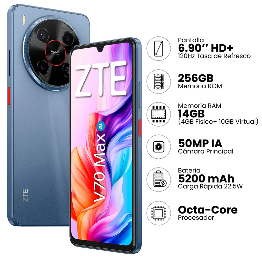 ZTE Blade V70 Max 256GB Gris, foto 2