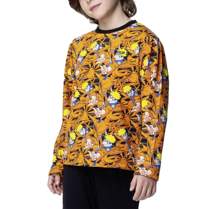 TOP Pijama Largo Niño Invierno Algodón Naruto Top