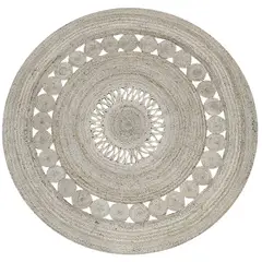 IDETEX - Alfombra Jute Braided Redonda 150 Natural