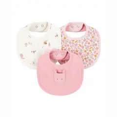 CARTER'S - Babero Pack 3 Unidades Bebé Niña