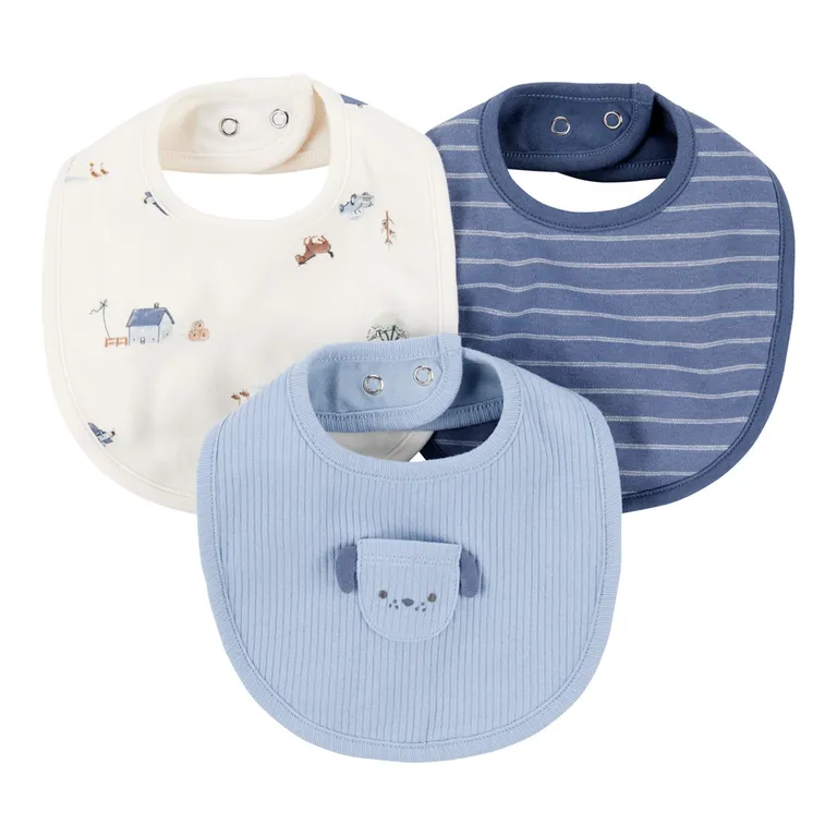 CARTER'S Babero Pack 3 Unidades Bebé Niño