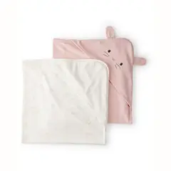 CARTER'S - Toalla con Capucha Pack 2 Unidades Bebé Niña