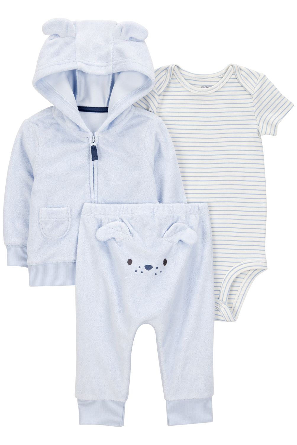 CARTER'S - Conjunto 3 Piezas Polerón, Pantalon y Body Bebé Niño Carter's
