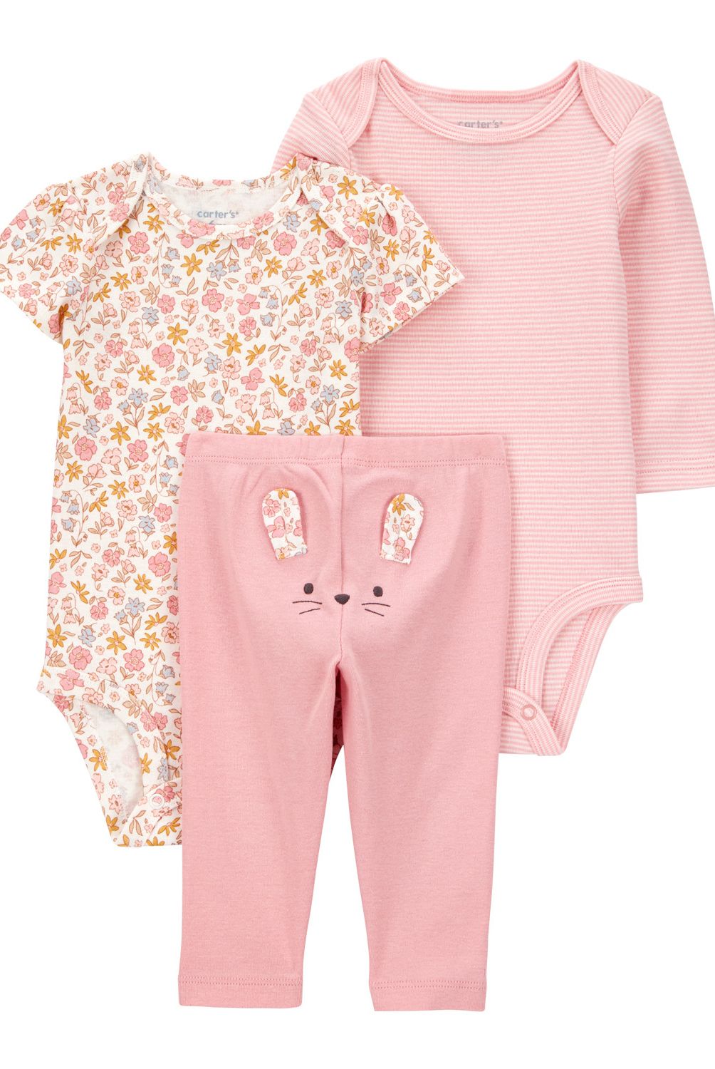 CARTER'S - Conjunto 3 Piezas Calza y Dos Body Bebé Niña Carter's
